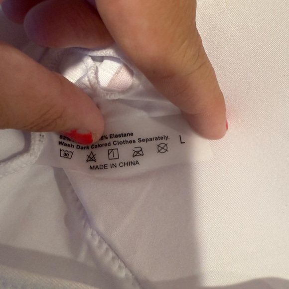 NWOT SHEIN White Sequined One Piece Swimsuit Size Large - Picture 3 of 3